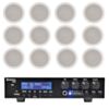12 x 5" 100V Ceiling Speaker Package + Adastra UM90 BT / USB Media Amplifier + Wiring
