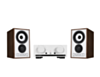 Mission 778X Stereo Amplifier – Silver & Mission 750 Bookshelf Speakers – Walnut