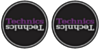 Technics DUPLEX 3 Slipmats - Black, Silver & Purple Antistatic Slipmats for Turntables (Pair)
