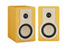 Dali KUPID Compact Bookshelf Speakers - Golden Yellow 