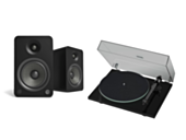 Pro-Ject T Line - T1 Evo Turntable + Kanto Audio YU6 Active Powered Bluetooth Studio Speakers - Black