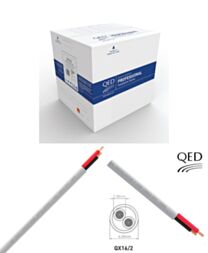 QED QX16/2 Flame Retardant Speaker Cable PVC White 4x2.3 mm Core -100 metre
