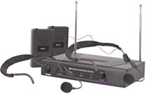 QTX Dual Neckband Microphone VHF Wireless System