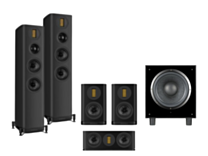 Wharfedale Evo 5.3 – 5.1 Surround Sound Bundle – Black with SW-12 Subwoofer - Black