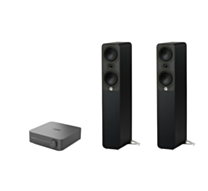 WiiM AMP Pro Music Streaming Amplifier + Q Acoustics 5040 Floor Standing Speakers Package and 5 metres Classic 79 Strand