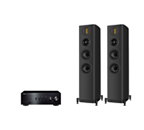 Yamaha A-S501 Hi-Fi Stereo Amplifier + Wharfedale Evo 5.3 Floor Standing Speakers Package and 5 metres Classic 79 Strand