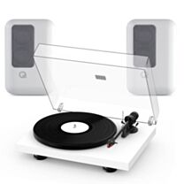 Pro-ject Debut Carbon Evo + Q Acoustic - Q Active 200 Speakers - White Bundle