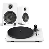 Pro-Ject E1 Turntable + Kanto YU4 Speaker bundle in White