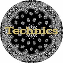 Technics Bandana 1 Slipmats - Black  Antistatic Slipmats for Turntables (Pair)