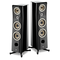 Focal Kanta No3 - 3-way Floorstanding Loudspeaker (Pair) - Black Lacquer/Black High Gloss