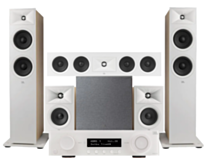 JBL MA310 5.2 4K AV Receiver + JBL Stage 260F 5.1 Speaker Package with 10” Subwoofer - White