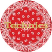 Technics Bandana 3 Slipmats - Red & Gold  Antistatic Slipmats for Turntables (Pair)