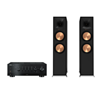 Yamaha R-N1000A Hi-Fi Network Receiver Amplifier + Klipsch R-800F Floor Standing Speakers Package and 5 metres Classic 79 Strand