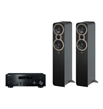Yamaha R-N600A Hi-Fi Network Receiver Amplifier + Q Acoustics 3050c Floor Standing Speakers Package and 5 metres Classic 79 Strand
