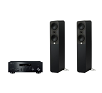 Yamaha R-N600A Hi-Fi Network Receiver Amplifier + Q Acoustics 5040 Floor Standing Speakers Package and 5 metres Classic 79 Strand