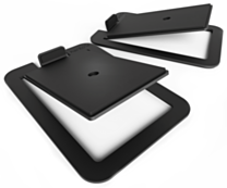 Kanto Audio S4 (Medium) - Desktop Speaker Stands for YU4 Speakers (Pair) - Steel Black