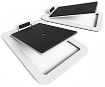 Kanto Audio S4 (Medium) - Desktop Speaker Stands for YU4 Speakers (Pair) - Steel White