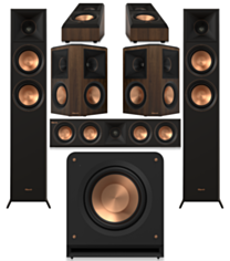 Klipsch RP-5000F II 5.1.2 Atmos Speaker Pack Walnut