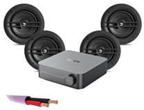 WiiM AMP + 4 x JBL Stage 280C – 2 Way 8" In Ceiling Speakers