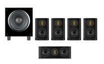 Wharfedale Evo 5.1 Surround Sound Bundle – Black with SW-12 Subwoofer - Black