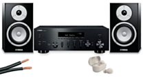 Yamaha R-N600A Network Receiver Amplifier Black &amp; NS-BP301 Black Speakers Bundle