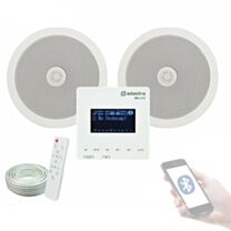 Adastra WA-215 Wall Mount Amplifier with USB/SD/FM Bluetooth + Speaker Bundle