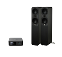 WiiM AMP Ultra Network Stereo Amplifier + Q Acoustics 5050 Floor Standing Speakers Package and 5 metres Classic 79 Strand