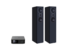 WiiM AMP Ultra Network Stereo Amplifier + Mission LX-5 MKII Floor Standing Speakers Package and 5 metres Classic 79 Strand