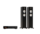 Audiolab 9000A Integrated Amplifier + Monitor Audio Bronze 300 7G Floor Standing Speakers Package and 5 metres Classic 79 Strand