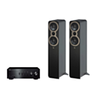 Yamaha A-S501 Hi-Fi Stereo Amplifier + Q Acoustics 3050c Floor Standing Speakers Package and 5 metres Classic 79 Strand