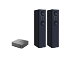 WiiM AMP Pro Music Streaming Amplifier + Mission LX-4 MKII Floor Standing Speakers Package and 5 metres Classic 79 Strand