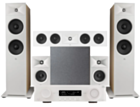 JBL MA310 5.2 4K AV Receiver + JBL Stage 280F 5.1 Speaker Package with 12” Subwoofer - White