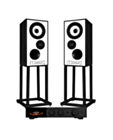 Audiolab 9000A & Mission 700 Bookshelf Speakers with Stands