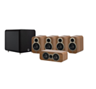 Q Acoustics 3010C 5.1 Cinema Pack – Pine Oak with Q SUB80 8" Subwoofer – Satin Black