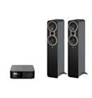 WiiM AMP Ultra Network Stereo Amplifier + Q Acoustics 3050c Floor Standing Speakers Package and 5 metres Classic 79 Strand